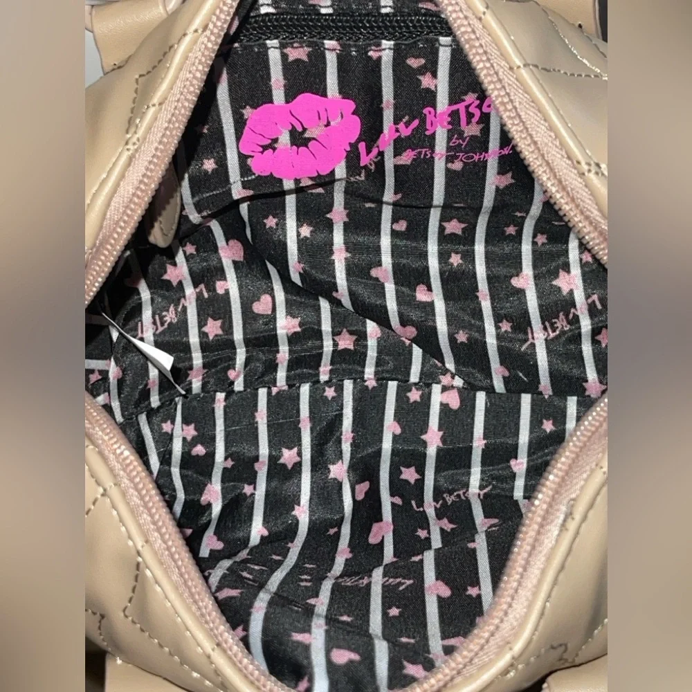 LUV BETSEY By BETSEY Harley Mini Barrel Crossbody In Taupe - Picture 11 of 14